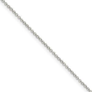 1.25mm, Sterling Silver Classic Solid Cable Chain Necklace, 20 Inch